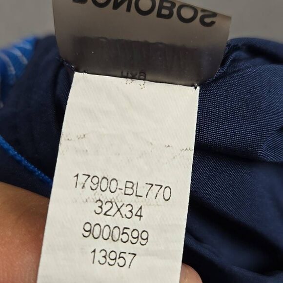 Bonobos Golf Pants Mens 32x34 Blue Highland Tailored Performance Stretch Preppy - Picture 7 of 8